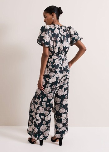 Phase Eight Myron Floral Wide Leg Jumpsuit Multicolor Canada | QJXEOG-509